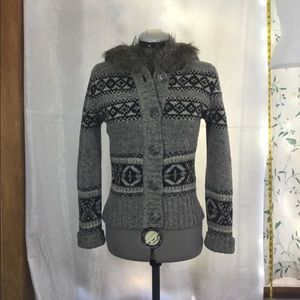Heritage 1981 wool button down hooded sweater